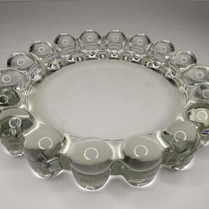 Vintage Clear Glass Bubble Dish